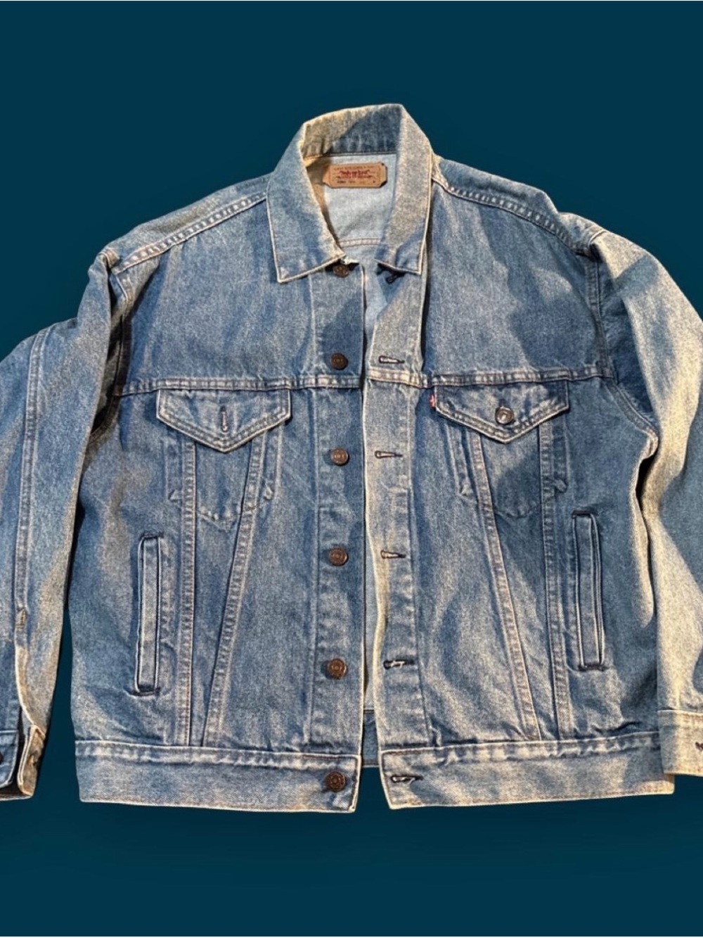 Vintage 1987 Levi's Men's Blue Denim Trucker Jacket